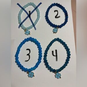 Lucky blue handcrafted bracelet- pick one ✨🍀🩵